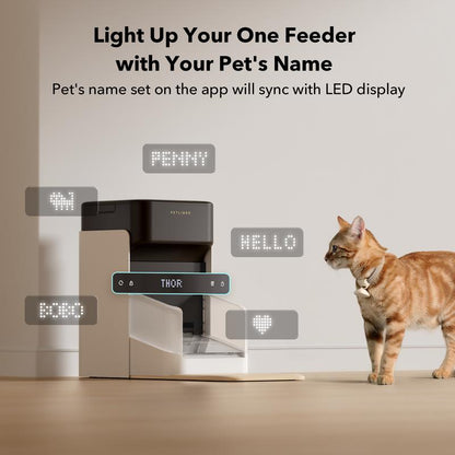 PETLIBRO RFID Automatic Cat Feeder,5G Wi-Fi Pet Feeder with 3L Capacity, App Control, and Collar Tag Sensor for 1-10 Programmable Meals