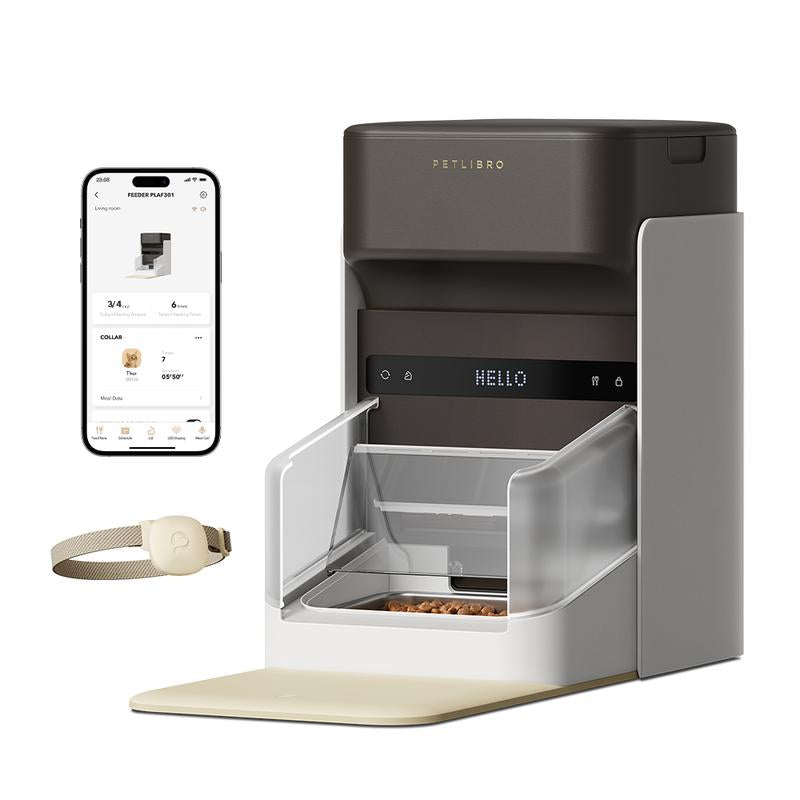 PETLIBRO RFID Automatic Cat Feeder,5G Wi-Fi Pet Feeder with 3L Capacity, App Control, and Collar Tag Sensor for 1-10 Programmable Meals